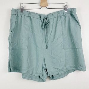 Matilda Jane Good Hart Piper Flowy Sage Shorts Size XXL 2XL